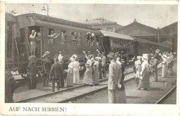 * T2/T3 1914 Auf Nach Serbien! / WWI K.u.k. Military, Farewell Of The Soldiers At The Railway Station - Sin Clasificación