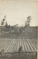 ** T2 1917 Jassionov (Galícia), 15 Cm Kaliberű ágyú Lövészárokban Felállítva, álcázva / WWI K.u.k. Military, 15 Cm Canno - Ohne Zuordnung
