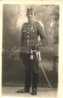 * T2/T3 Honvéd Katona Karddal / Royal Hungarian Army Soldier With Sword. Photo (EK) - Ohne Zuordnung