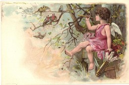 ** T1 Angel With Birds. A. Sockl Wien I. No. 685. Litho - Sin Clasificación