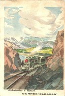 ** T2/T3 Durres-Elbasan, Hekurudha E Rinise / Albanian Railway Of The Youth. Communist Propaganda Card (EB) - Zonder Classificatie
