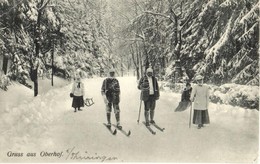 T2/T3 Gruss Aus Oberhof. Winter Idylle / Winter Sport, Skiing, Skiers, Sled (EK) - Zonder Classificatie