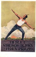 ** T2/T3 1926 VIII. Slet Vsesokolsky V Praze / 8th Sokol Meeting In Prague. Advertisement Card S: Simunka (EK) - Ohne Zuordnung