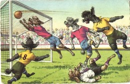 ** T2/T3 Dogs Playing Football. Colorprint 2270/1.  (EK) - Unclassified