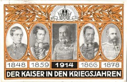 T2/T3 Der Kaiser In Den Kriegsjahren / Franz Joseph At The Time Of Various Wars, Offizielle Postkarte Für Das Rote Kreuz - Ohne Zuordnung