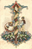 T2/T3 Boldog Magyar Húsvétot! / Hungarian Folklore, Easter Greeting Art Postcard  S: Bozó (EK) - Zonder Classificatie