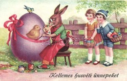 T2/T3 Easter, Rabbit Painter With Girls, Egg (EK) - Non Classificati