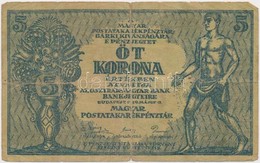 1919. 5K 'OSZTRÁK-MAGYAR BANK BANKJEGYEIRE' T:III- Szakadás - Zonder Classificatie