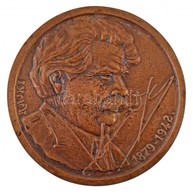 Rajki László (1939- ) DN 'Móricz Zsigmond 1879-1942' Egyoldalas, Nagyalakú Br Plakett (145mm) T:1-,2 Kis Patina - Non Classificati