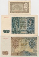 Lengyelország 1941. 2Zl + 50Zl + 100Zl T:II-,III
Poland 1941. 2 Zlotych + 50 Zlotych + 100 Zlotych C:VF,F - Non Classés