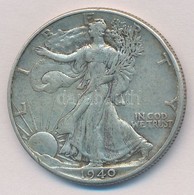 Amerikai Egyesült Államok 1940. 1/2$ Ag 'Walking Liberty' T:2- 
USA 1940. 1/2 Dollar Ag 'Walking Liberty' C:VF - Unclassified