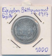 Egyiptom / Brit Protektorátus 1917. 5P Ag Lezárt Fóliában T:2- 
Egypt / British Protectorate 1917. 5 Piastres Ag In Seal - Ohne Zuordnung