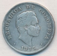Kolumbia 1915. 50c Ag T:2-
Columbia 1915. 50 Centavos Ag C:VF
Krause KM#193. - Unclassified