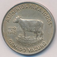 Kuba 1982. 5P Ag 'Tehén' T:1- 
Cuba 1982. 5 Pesetas Ag 'Cow C:AU
Krause KM#103 - Non Classificati