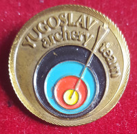 ARCHERY - Yugoslav Arcery Team -  Badge / Pin / Brooch - Bogenschiessen