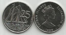 Cayman Islands 25 Cents 1996. High Grade - Iles Caïmans