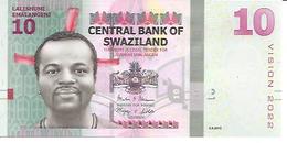 Swaziland  P-36b  10 Emalangeni  2015  UNC - Swasiland