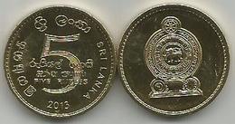 Sri Lanka 5 Rupees 2013. High Grade - Sri Lanka
