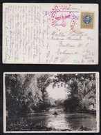 Rumänien Romania 1940 Censor Airmail Picture Postcard BUCARESTI To BERLIN Germany 30L Single Use - Lettres & Documents