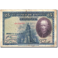 Billet, Espagne, 25 Pesetas, 1928, 1928-08-15, KM:74b, TB - 1-2-5-25 Peseten