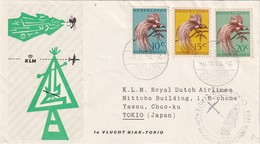 PAYS-BAS 1958 PLI AERIEN 1ER VOL BIAK TOKIO - Niederländisch-Neuguinea