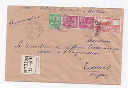 ENVELOPPE RECOMMANDEE DE MATEUR POUR TUNIS DU 16/03/1942 - Cartas & Documentos