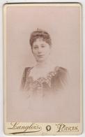 CDV Photo Originale XIXéme Femme Nommée Marie Mailly Par Langlois Cdv 2677 - Antiche (ante 1900)