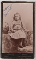 CDV Photo Originale XIXéme Petite Fille Nommée Bourdot Par Barco Nancy Cdv 2681 - Old (before 1900)