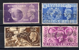 1948  UK: Mi. 237 - 240, O Cancelled / Gestempelt, Olympia, Olympic Games London 1948, S. Scan - Zomer 1948: Londen