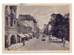 POSEN - BROMBERG / BYDGOSZCZ, Adolf-Hitler-Strasse, NS-Fahnenschmuck, Strassenbahn, Kl. Tintenflecken - Posen