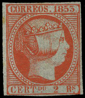 Ed. * 19 - 1853. 2 Reales. Muy Buen Ejemplar. Buenos Márgenes Y Color Muy Intenso. Rarísimo Sello En Nuevo - Unused Stamps