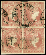 Ed. 0 48 Bl.4 - Mat. Fechador “D. Benito-Badajoz” (azul). Raros Estos Bloques. - Unused Stamps