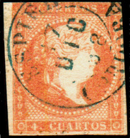 Ed. 0 48 - Mat. Fechador Tp. I “Espiel-Córdoba” (azul). Precioso. Muy Raro. - Unused Stamps