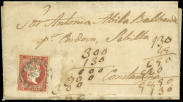 Ed. 48 - Carta Cda Mat. Fechador Tp. II “Belalcazar-Modificado”Córdoba. (azul).Rarísimo - Unused Stamps