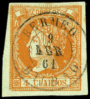 Ed. 0 52 - Mat. Fechador Tp. II “Bermeo-Vizcaya” Precioso. Muy Raro. - Unused Stamps