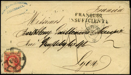 Ed. 53 - 1860. Carta Cda De Barcelona A Lyon. Marca “Franqueo Insuficiente” Lujo. - Unused Stamps