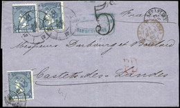 Ed. 81 (3) - Carta Cda Con R.C. “41-San Sebastian” A Francia Con Marca “PD” + Porteo “5” Francés. Rara. - Unused Stamps