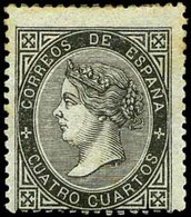 ** 1867. 4 Cuartos Negro. (Este Valor Lo Reseña Galvez Como No Emitido En Color Negro…) - Unused Stamps