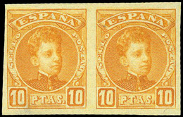 Ed. ** 255 Pareja S/Dentar. Numeración Al Dorso A000.131 Firmado Guinovart. Cat. +575€ - Unused Stamps