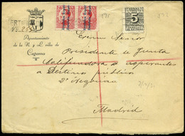 Ed. 592-598(2) - Certificado De “Cegama 07/12/31” A Madrid. Interesante. - Ungebraucht