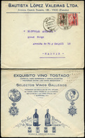 Ed. 594-598 - Cda De Vigo A Madrid 02/02/32 Con Preciosa Publicidad De Vinos Al Dorso. - Neufs