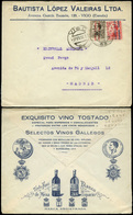 Ed. 594-598 - Cda De Vigo A Madrid 02/02/32 Con Preciosa Publicidad De Vinos Al Dorso. - Unused Stamps