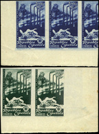 Ed. * 774 S/D Par. Horizontal. Variedad Impreso Anverso 2 Ejemplares 774 Color Azul Y Reverso 2 Ejemplares Color Verde - Unused Stamps