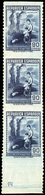 Ed. *** NE 54 Tira De 3. Borde Hoja. S/D Horizontal. - Unused Stamps