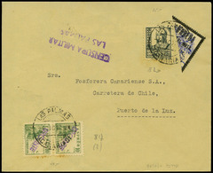 Ed. 817(2)+820+Bisec.local - 1937. Carta Cda “Las Palmas 06/12/37” Al Puerto De La Luz - Ungebraucht