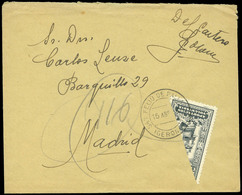 Carta Cda Con Sello Bisectado De Burgos De La Mutualidad De Correos Y Cdo De “S. Feliu De Pallar 15/IV/48” A Madrid. - Unused Stamps