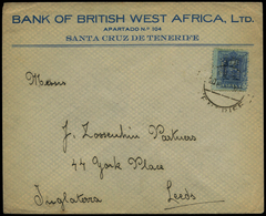 Ed. 319 - “B.B.W.A.” (Bank Of British West.Africa. Tenerife) Carta Cda A Inglaterra 20/4/1927 Preciosa - Other & Unclassified