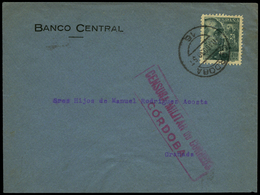 Ed. 870 - “B.C.” (Banco Central.Córdoba) Carta Cda A Granada 10/Agos/39. (Ex Florentino Perez). - Sonstige & Ohne Zuordnung