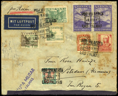 Ed. 805-818-823+Can 8/10+Local 40(2) - 1937. Carta Cda “Las Palmas 09/IV/37” A Alemania. Tránsito Y Llegada - Sonstige & Ohne Zuordnung