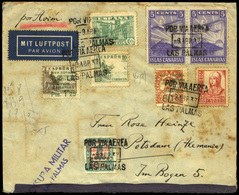 Ed. 805-818-823+Can 8/10+Local 40(2) - 1937. Carta Cda “Las Palmas 09/IV/37” A Alemania. Tránsito Y Llegada - Andere & Zonder Classificatie